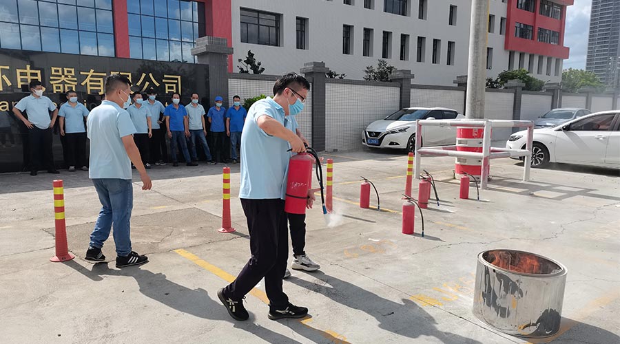 安全生產(chǎn)不松懈！金環(huán)電器開展消防應(yīng)急救援演練